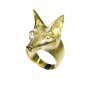 Riyo A Plain 18kt Gold Plated Fox Ring Gprfox80-210004