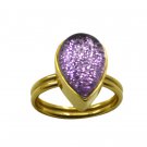 Riyo  Dichroic Glass  18kt Gold Plated Gorgeous Ring Gprdgl70-22025