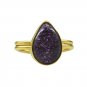 Riyo Dichroic Glass 18kt Gold Plated Gorgeous Ring Gprdgl70-22025