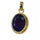 Riyogems Indi Ruby Gold Plated Jewelry Key Pendant L 1.5in Gppiru-34041