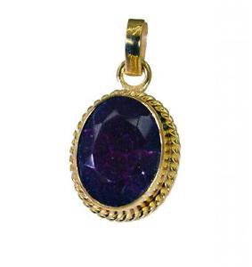 Riyogems Indi Ruby Gold Plated Jewelry Key Pendant L 1.5in Gppiru-34041