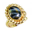 Riyo Tiger Eye 18-Kt Gold Plated Guard Ring Sz 6.5 Gprtey6.5-80031