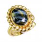 Riyo Tiger Eye 18-Kt Gold Plated Guard Ring Sz 6.5 Gprtey6.5-80031