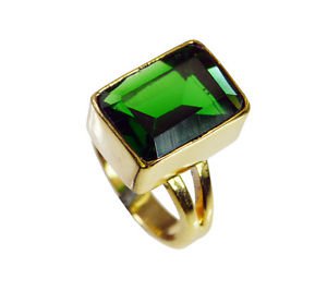 Riyo Emerald Cz 18k Gold Plating Eternity Ring Sz 6.5 Gpremcz6.5-96088