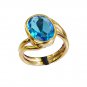 Riyo Blue Topaz Cz 18c Ygold Plating Eternity Ring Sz 6.5 Gprbtcz6.5-92010
