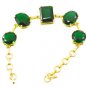 Riyo Green Emerald Cz  18kt Gold Plated Slender Bracelet W 7.5in Gpbraemcz-96003