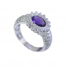 Riyo Purple Amethyst 925 Solid Sterling Silver Exotic Ring Srame70-2185