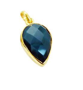 Riyogems Green Onyx 18kt Y.G. Plated Huggie Pendants L 1.2in Gppgon-30015