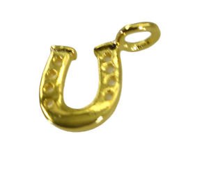 Riyogems A Plain Copper 18kt Gold Plated Horse Shoe Pendant L 0.5in Gpphor-40000