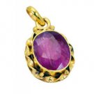 Riyogems Indi Ruby Copper Gold Plated Engagement Pendants L 1.5in Gppiru-34026