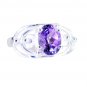 Riyo Amethyst Silver Jewellery Sets Purity Ring Jewelry Sz 7.5 Srame7.5-2153
