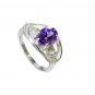 Riyo Amethyst Silver Jewellery Sets Purity Ring Jewelry Sz 7.5 Srame7.5-2153