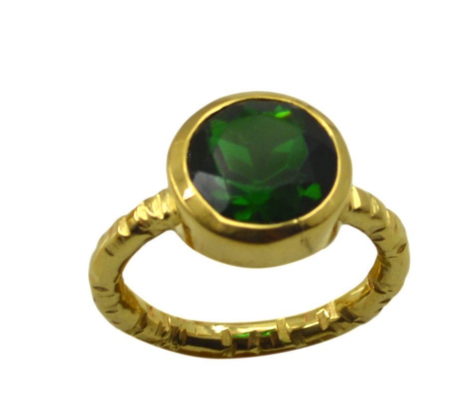 Riyo Green Emerald Cz  18kt Gold Plated Dependable Ring Gpremcz70-96166