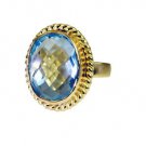 Riyo Blue Topaz Cz Gold Plated Sets Nice Ring Sz 6 Gprbtcz6-92055