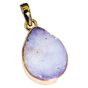 Riyogems Druzy Drusy Gold Plated India Lucky Charm Pendants L 1.5in Gppdru-24036