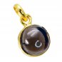 Riyogems Smoky Quartz Wholesale Gold Plate Claddagh Pendant L 1.2in Gppsqu-76013