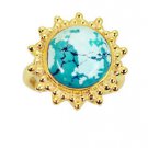 Riyo Turquoise 18 Ct Gold Plating Class Ring Sz 7 Gprtur7-82139