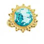 Riyo Turquoise 18 Ct Gold Plating Class Ring Sz 7 Gprtur7-82139