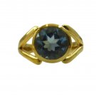 Riyo A Blue Topaz Cz  18kt Gold Plated Stunning Ring Gprbtcz70-92132