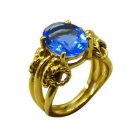 Riyo A Blue Saphire Cz  18kt Gold Plated Rustresistant Ring Gprbscz80-90022