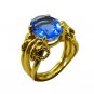 Riyo A Blue Saphire Cz 18kt Gold Plated Rustresistant Ring Gprbscz80-90022