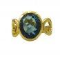 Riyo A Blue Topaz Cz 18kt Gold Plated Studded Ring Gprbtcz70-92129