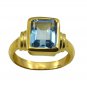 Riyo A Blue Topaz Cz 18kt Gold Plated Solid Ring Gprbtcz75-92122