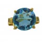Riyo A Blue Topaz Cz 18kt Gold Plated Sophisticated Ring Gprbtcz60-92141