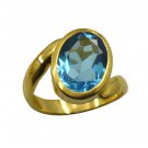 Riyo A Blue Topaz Cz  18kt Gold Plated Sophisticated Ring Gprbtcz75-92128