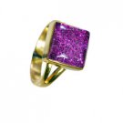 Sunstone 18c Ygold Plating Claddagh Ring