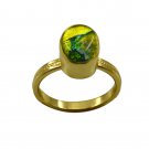 Riyo  Dichroic Glass  18kt Gold Plated Hand Finished Ring Gprdgl70-22043