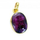 Riyogems Indi Ruby 18c Ygold Plating Initials Pendants L 1.5in Gppiru-34009
