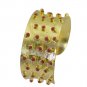 Riyo   Gemstone  18kt Gold Plated Keepsake Bangle W 1.25in Gpbmul-52008