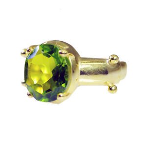 Riyo Peridot Cz 18 Ct Ygold Plated Mothers Ring Sz 8 Gprpecz8-100024