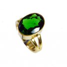 Riyo Emerald Cz Gold Polish Aqiq Ring Sz 7 Gpremcz7-96101