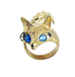 Riyo Blue Topaz Cz 18-Kt Gold Plating Cameo Ring Sz 7.5 Gprbtcz7.5-92088