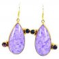 Riyogems Charolite 18kt Gold Plating Jaipur Jewellery L 2.7in Gpecha-112003