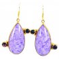Riyogems Charolite 18kt Gold Plating Jaipur Jewellery L 2.7in Gpecha-112003