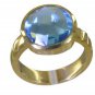 Riyo Blue  Gold Plated Blue Topaz CZ Ring bonny gemstone jewelry supplies GPRBTC