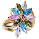 Riyo  Cz 18kt Y.G. Plated Beautiful Ring Sz 7.5 Gprmucz7.5-116008