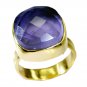Riyo Amethyst Gold Plated Jewelry Eternity Ring Sz 6.5 Gprame6.5-2040