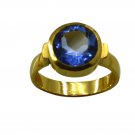 Riyo A Blue Saphire Cz  18kt Gold Plated Rough Cut Ring Gprbscz75-90041