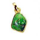 Riyogems Turquoise Indian Gold Plate Cluster Pendants L 2.1in Gpptur-82031