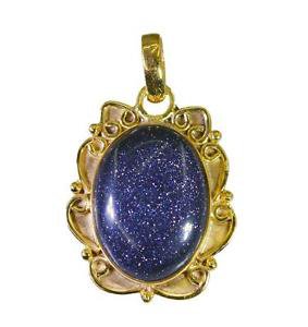 Riyogems Sunstone Wholesale Gold Plated Abstract Pendant L 1.5in Gppsun-78001