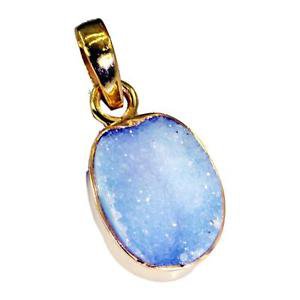 Riyogems Druzy Drusy Buy Gold Plated Jewelry Formal Pendant L 1.2in Gppdru-24017