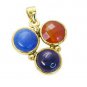 Riyogems Multi Lapis 18c Ygold Plating Jasmine Pendants L 1.5in Gppmul-52038