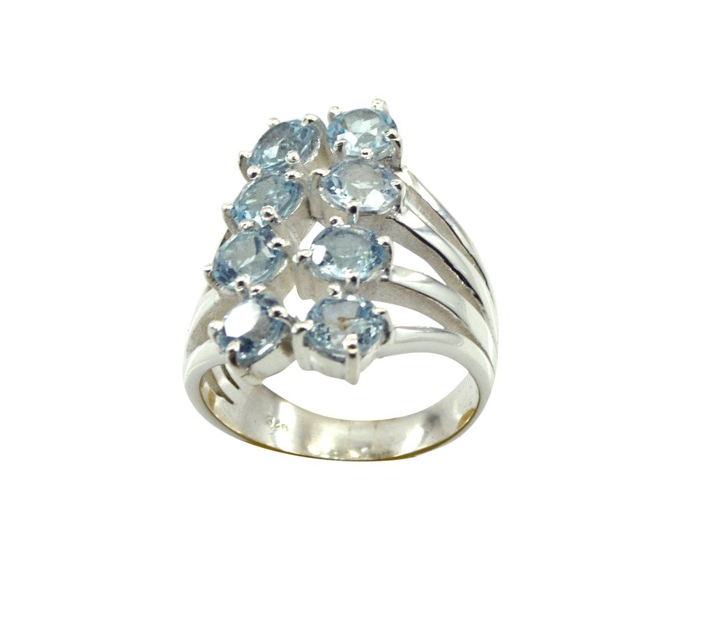 Riyo A Blue Topaz 925 Solid Sterling Silver High Class Ring Srbto80-10109