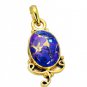 Riyogems Turquoise 18 Ct Ygold Plated Chandelier Pendants L 2.1in Gpptur-82065