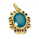 Riyogems Indi Emerald 18 Ct Ygold Plated Goofy Pendant L 1.2in Gppiem-32033