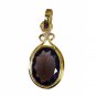 Riyogems Smoky Quartz 18k Y Gold Plate Pluto Pendant L 1.2in Gppsqu-76055